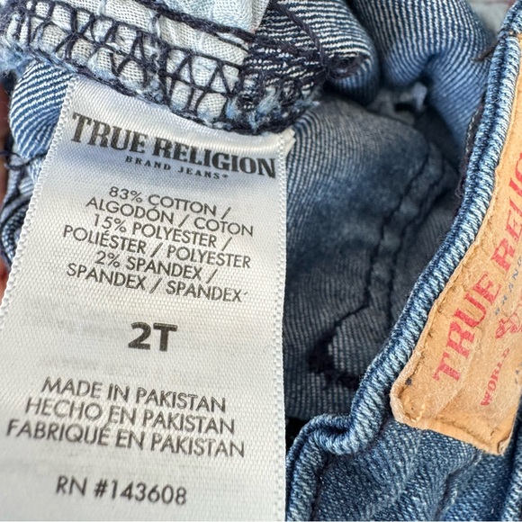 True Religion Geno Relaxed Slim Distressed Jeans Size 2T - Picture 6 of 6
